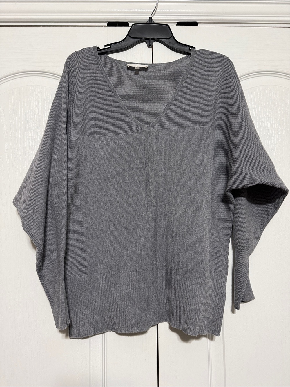 Milano Charcoal Gray V-Neck Women's Sweater